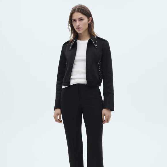 Mango Black Jacket With Studs - Picture 4 of 4